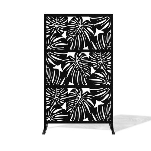 Divisor De Ambiente Con Pie M53 120 X 190 Cm Negro Cintek