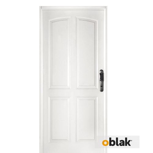 Puerta Izquierda Chapa Inyectada Blanca 200X80 Cm Oblak