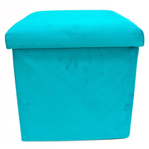 Puff Cotele/velvet 38x38x38 cm turquesa M+Design