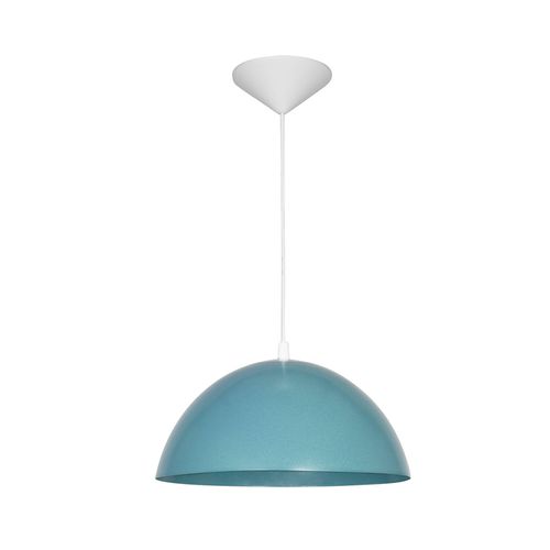 Colgante Media Esfera Turquesa E27 30 Cm Faroluz