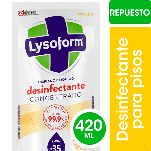 Desinfectante de Pisos Concentrado Cítrico 420 Ml Lysoform