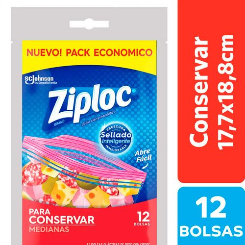 Bolsas Herméticas Para Conservar Medianas 12 Un Ziploc