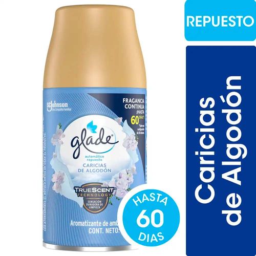 Repuesto Aromatizador Automático Caricias Algodón 175 Cc Glade
