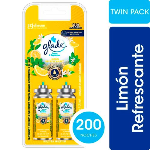 Repuesto Desodorante de Ambiente Toque Limón 2 Un Glade