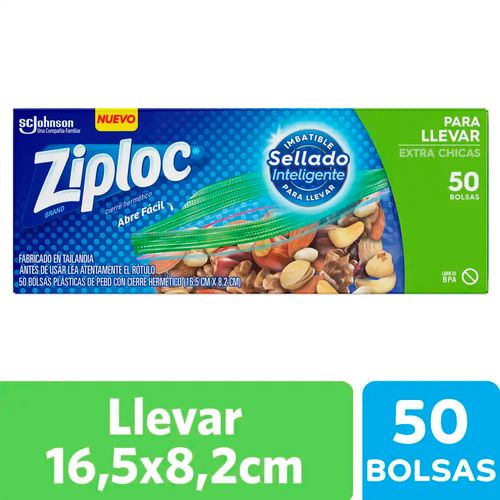 Bolsas Herméticas Para Llevar Extra Chicas 50 Un Ziploc