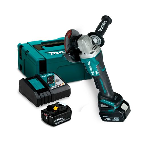 Amolladora Inalámbrica 18V 115Mm Cargador Y Maletin Makita