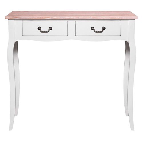 Mesa arrime Provenzal blanco/natural 78x87x34 cm M+Design