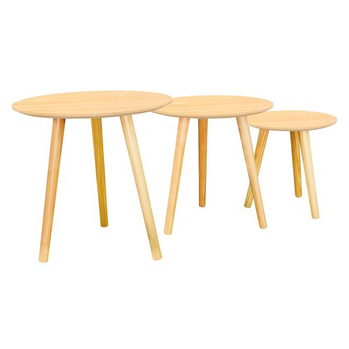 Set mesa lateral Grape natural 3 piezas M+Design