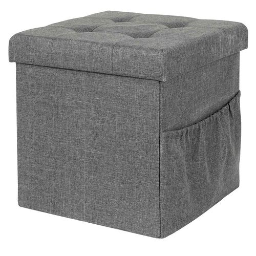 Puff gris 38x38x38 cm M+Design