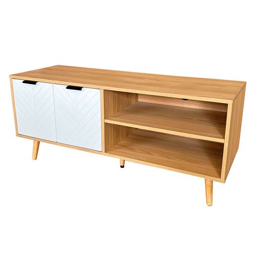 Rack Tv Marian 110X39X48.8 Cm Natural/Blanco
