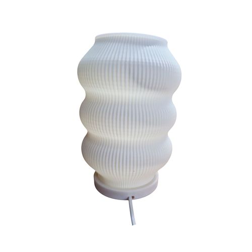 Velador Ondula 3D 1Luz E27 Elkajazmin Blanco Elkas