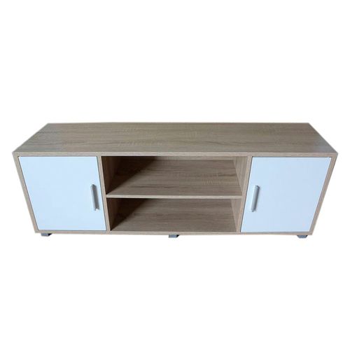 Rack TV Benitto natural/blanco 40x120x30 cm M+Design