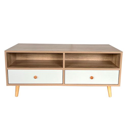 Mesa ratona Flori natural/blanco 43x100x48 cm M+Design
