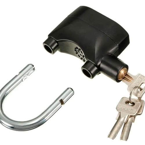 Candado Aluminio Con Alarma Aro Largo Silver Shadow