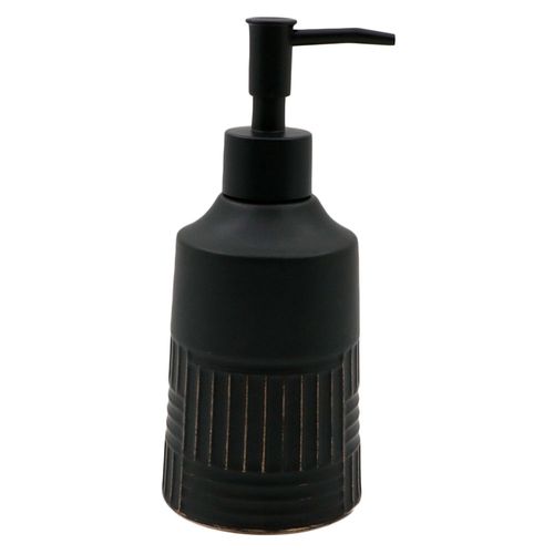 Dispenser de jabón líquido negro 18x7.7x12 cm Cotidiana