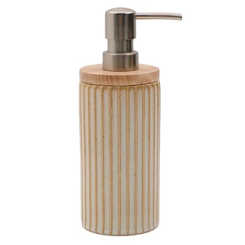 Dispenser de jabón líquido beige 20x7.4x14.5 cm Cotidiana