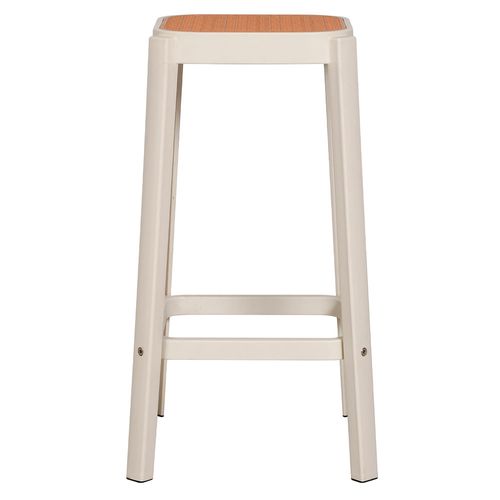 Taburete Look ratán blanco 75x29.5x29.5 cm M+Design