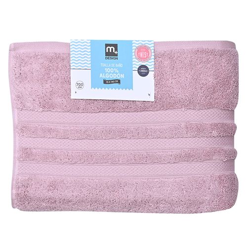 Toalla de baño algodón rosa 70x140 cm Cotidiana