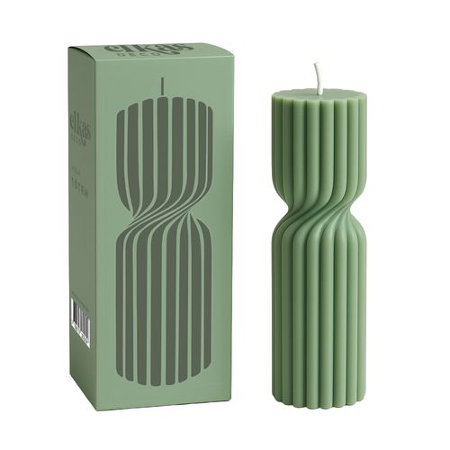 Vela Totem Verde 12 Cm Elkas Deco