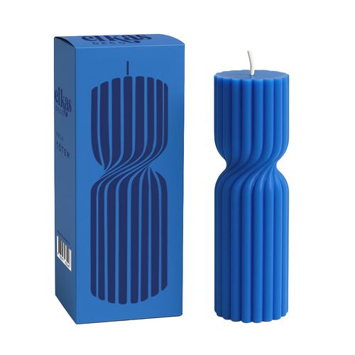 Vela Totem Azul 12 Cm Elkas Deco