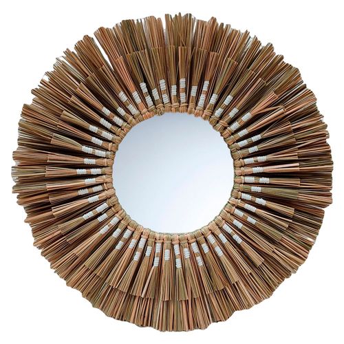 Espejo decorativo fibra natural 50 cm Cotidiana