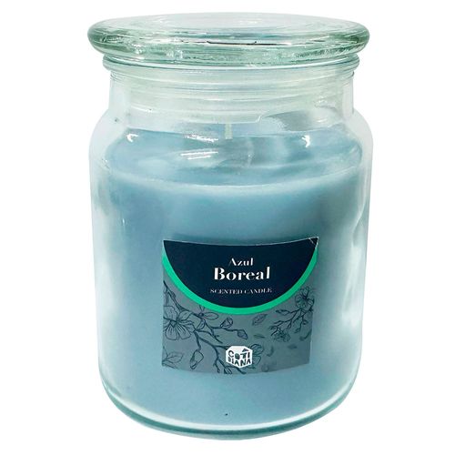 vela frasco tapa azul