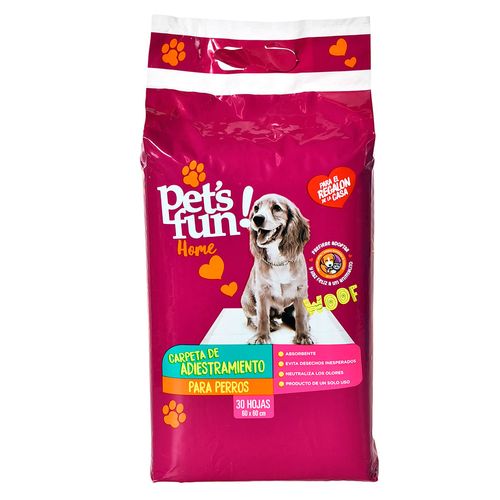Carpeta de adiestramiento 60x60 cm 30 unidades Pet's Fun