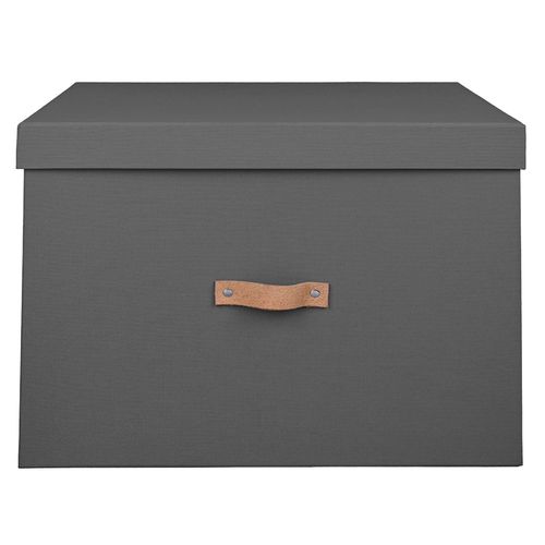 Caja rígida L con asa cuero 30x40x30 cm Hacks & Racks