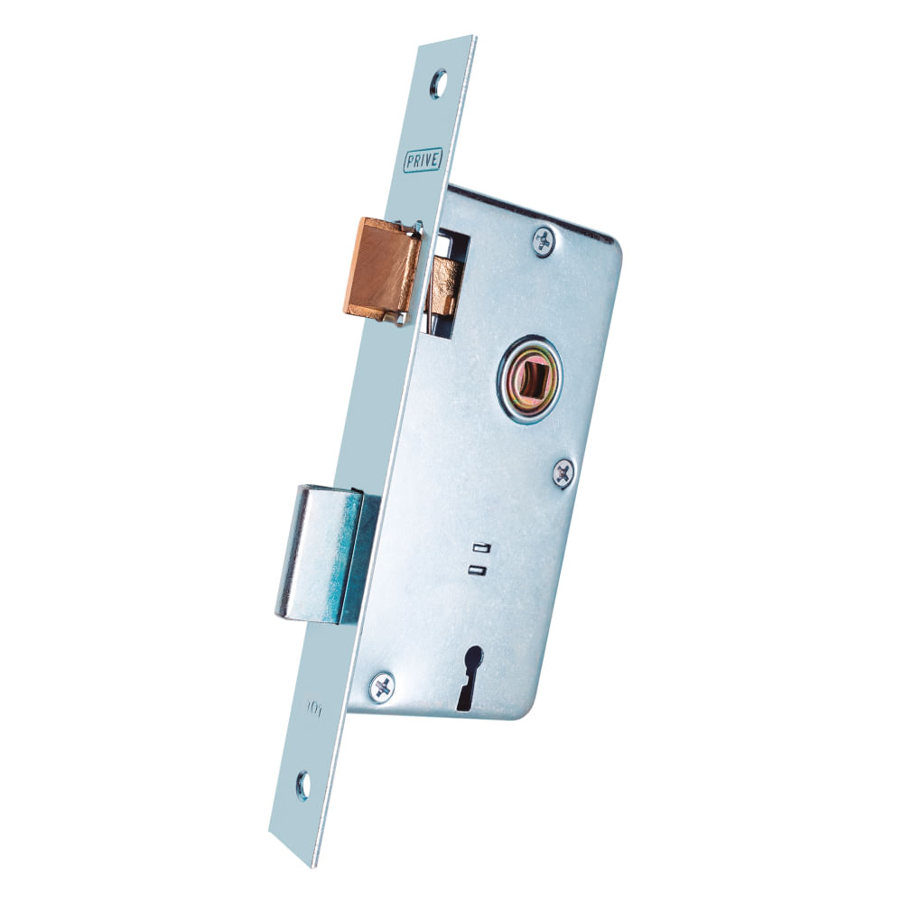 Cerradura Liviana Chapa Laminada 6,3X2X18,3 Cm Zincada Prive
