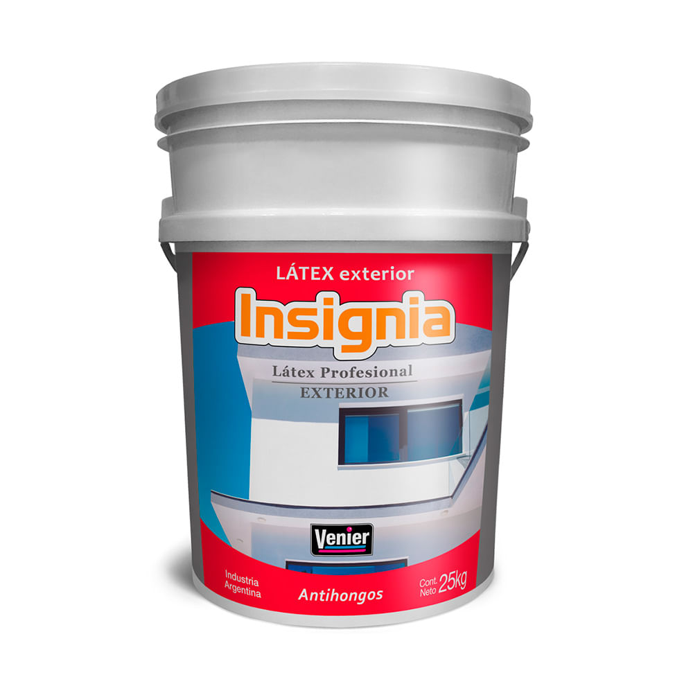 Pintura Látex Exterior Blanco Mate 25 Kg Antihongos Insignia