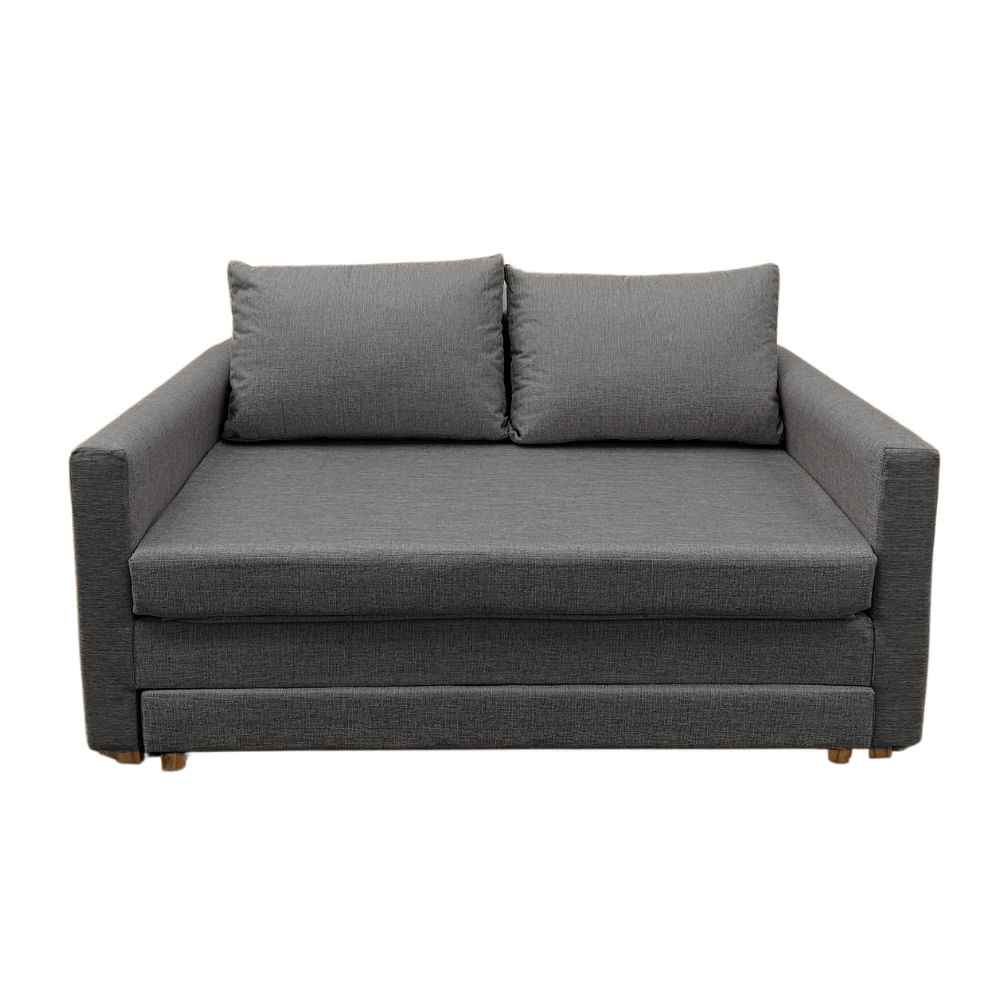 Sillon Cama 2 Cuerpos Sydney Lino Gris Anubis Decoración