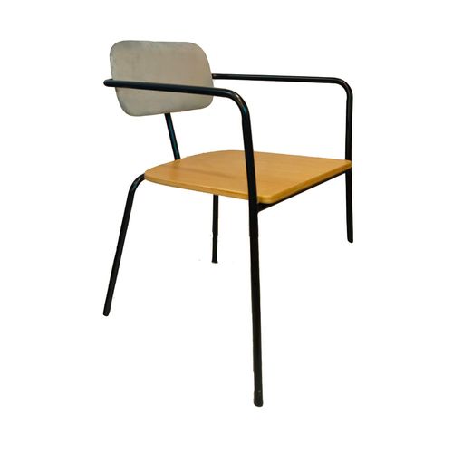 Silla 69x45x50 Cm Madera/Metal Tapizado Mate Pavillion Decototale