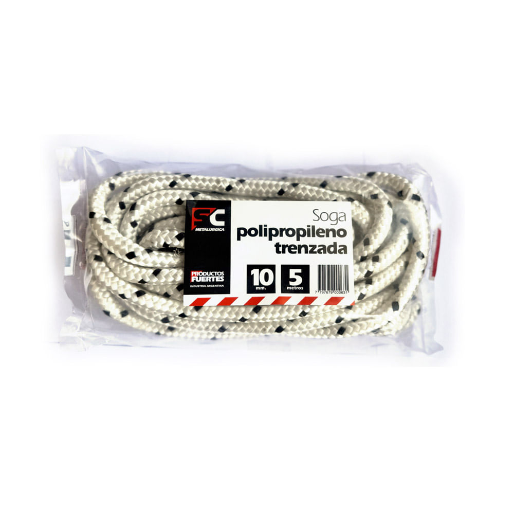Soga Polipropileno Trenzada 10 Mm x 5 Mts Sc Metalurgica