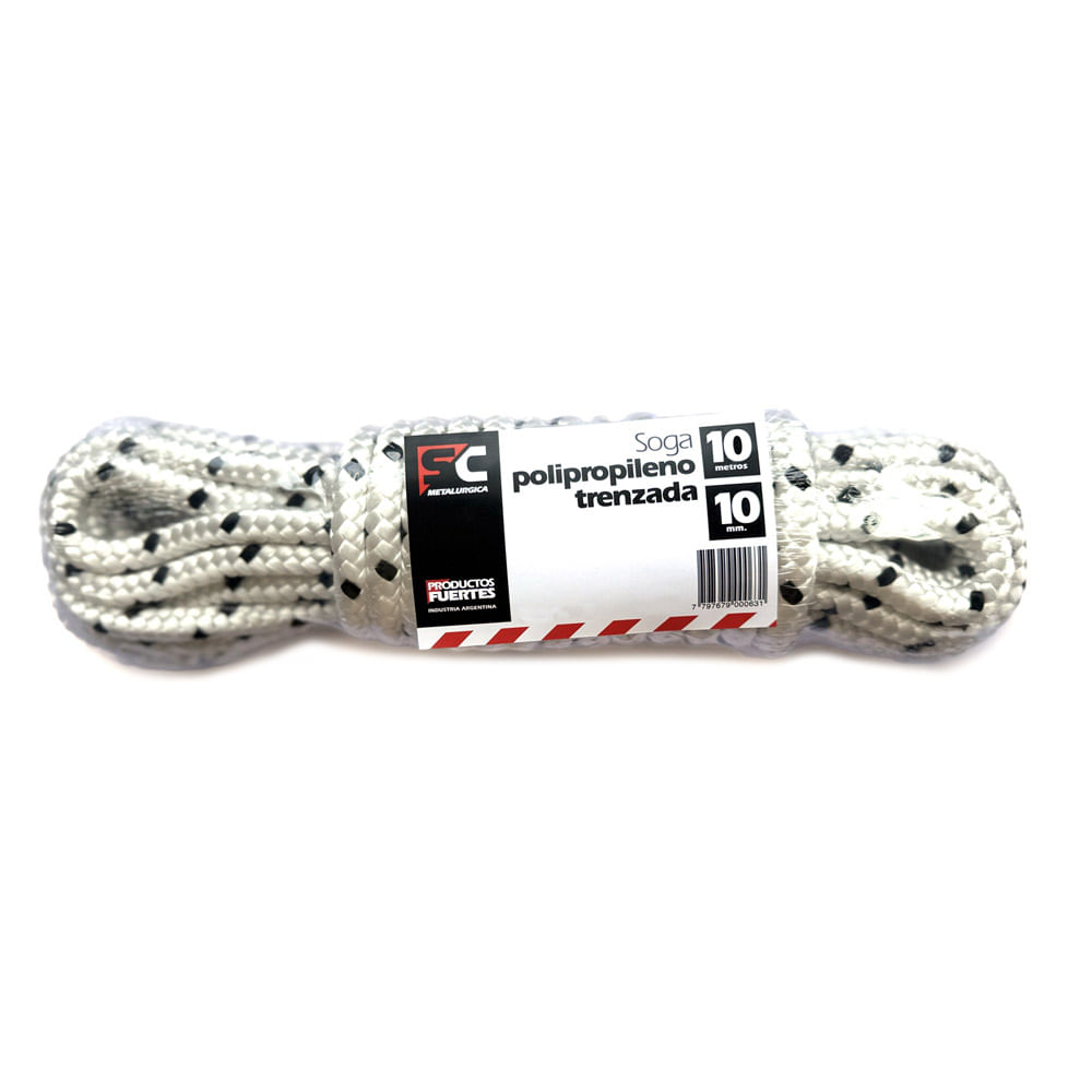 Soga Polipropileno Trenzada 10 Mm x 10 Mts Sc Metalurgica
