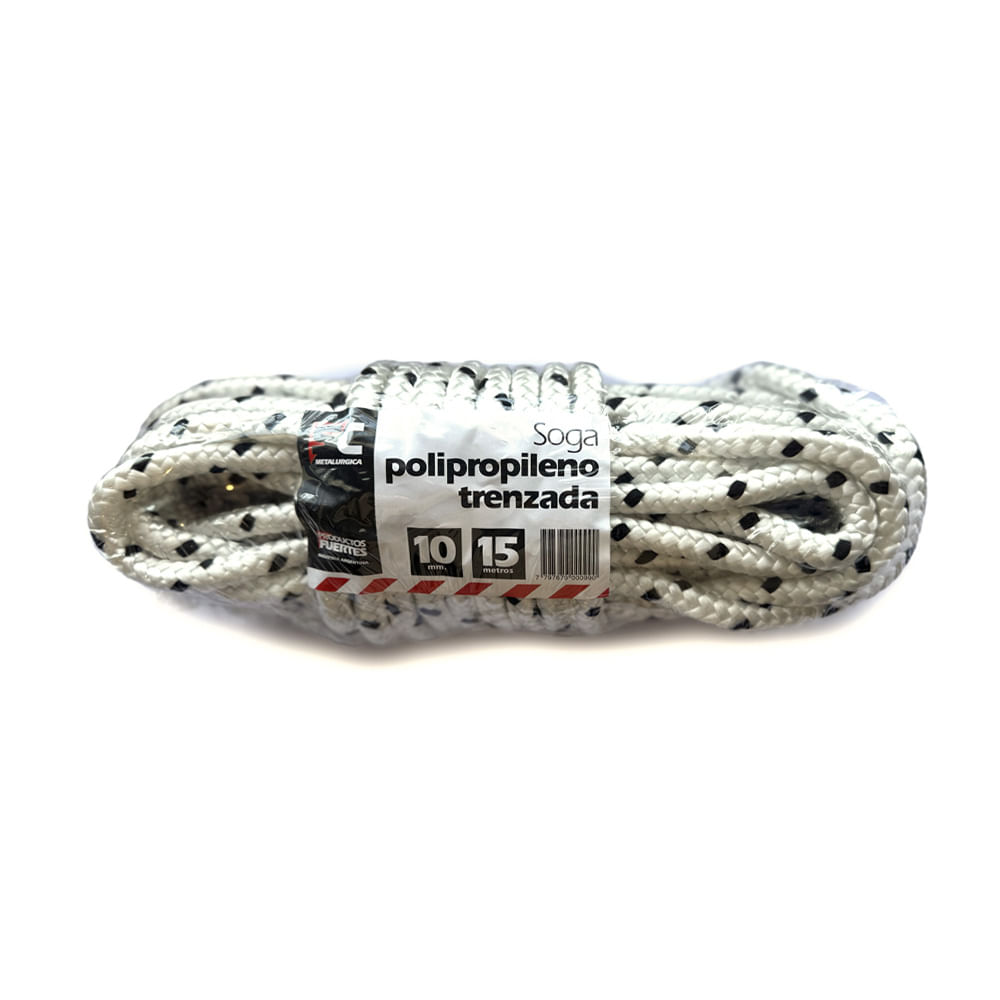 Soga Polipropileno Trenzada 10 Mm x 15 Mts Sc Metalurgica