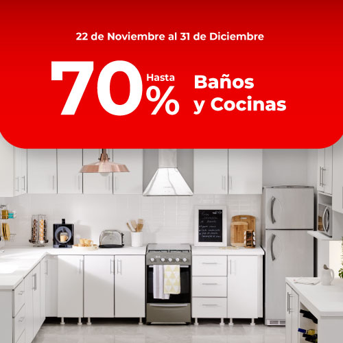 Ofertas | Hasta 70% en baños y cocinas | EASY