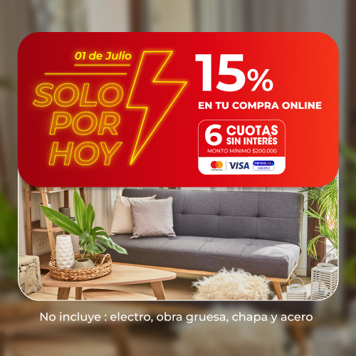 Solo x hoy | 15% en tu compra online | EASY