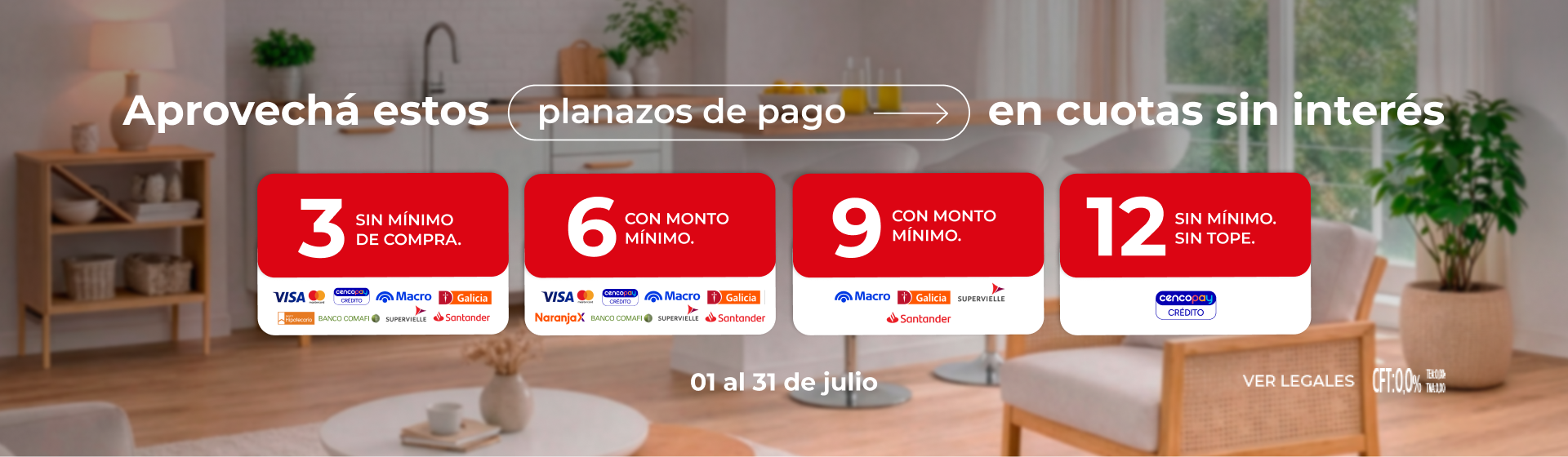 3 y 6 cuotas sin interés todos los días | Easy