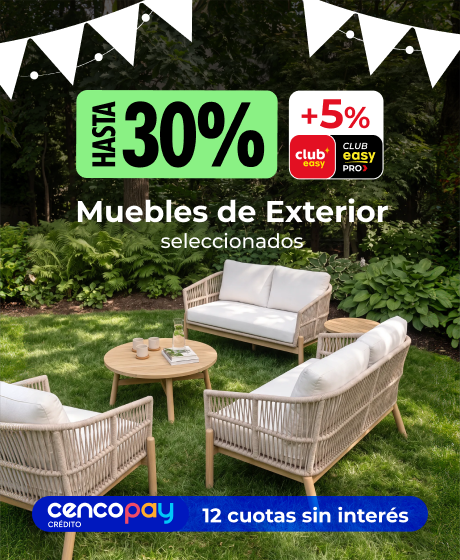Feria de descuentos | Hasta 30% en muebles de exterior seleccionados | EASY