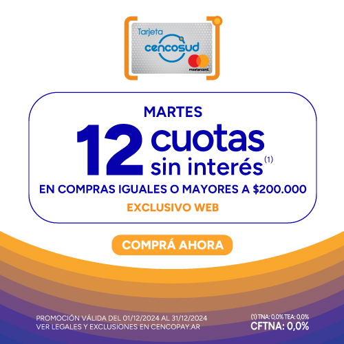 12 Cuotas sin interes con Tarjeta Cencosud | EASY