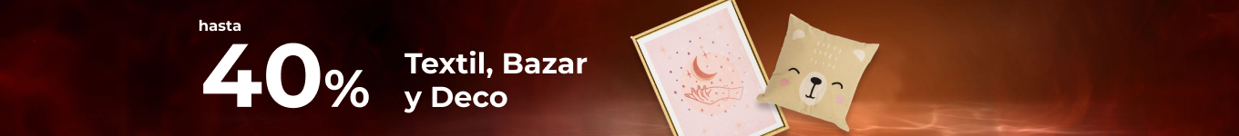 Hot Sale | Hasta 40% en textil Bazar y Deco | EASY