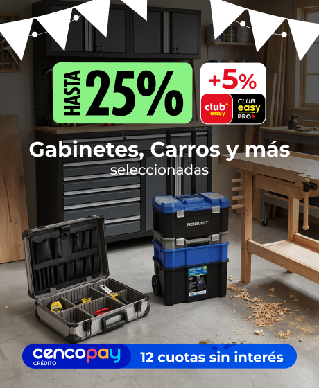 Hasta 25% en Gabinetes, Carros y más | EASY