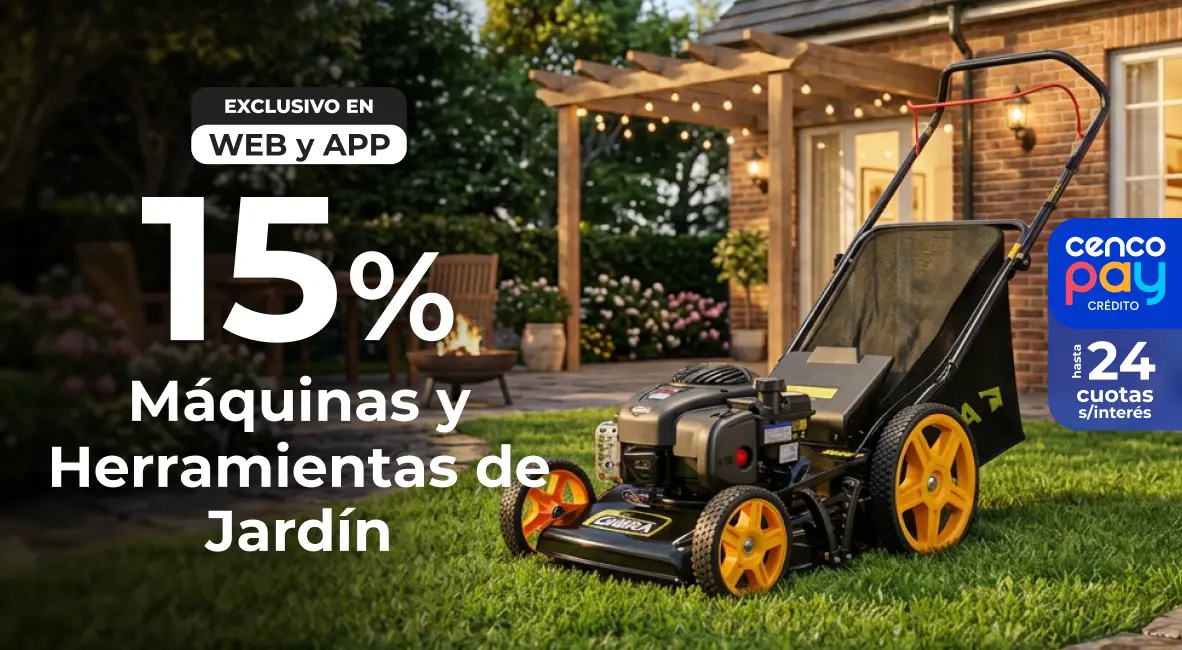 Solo por hoy | 15% en maquinas y herramientas de jardín | EASY 