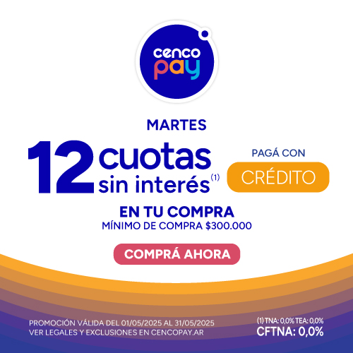 12 cuotas sin interés con Cencopay | EASY