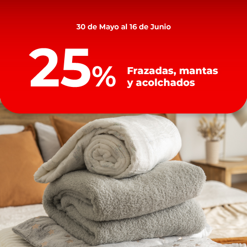 Ofertas | 25% en Frazadas, Mantas y Acolchados | EASY