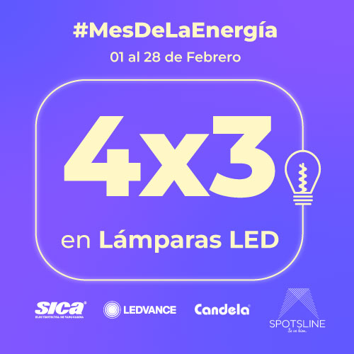 Mes de la energía | 4x3 en Lámparas LED | EASY