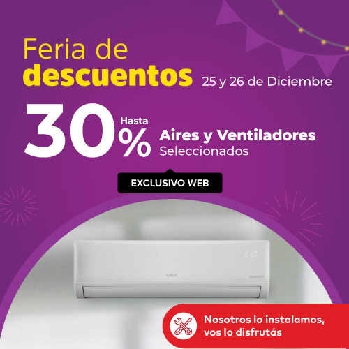 Feria de descuentos | Hasta 30% en aires y ventiladores | EASY