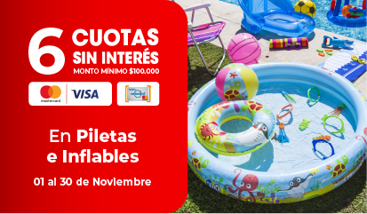 Cuotas | 6 Cuotas sin interés en Piletas e inflables | EASY