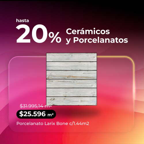 Cyber Monday | Hasta 20% en Cerámicos y Porcelanatos | EASY