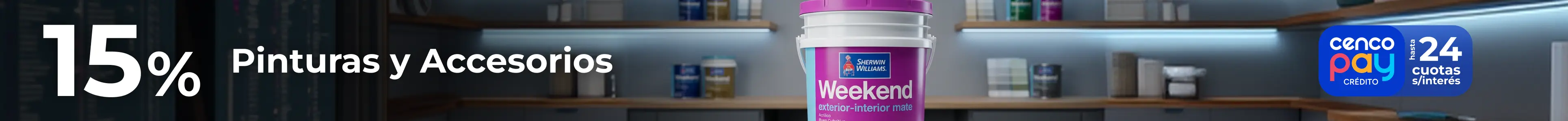 Solo x hoy | 15% en pinturas y complementos | EASY